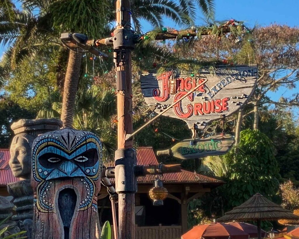 Jingle Cruise sign at Magic Kingdom