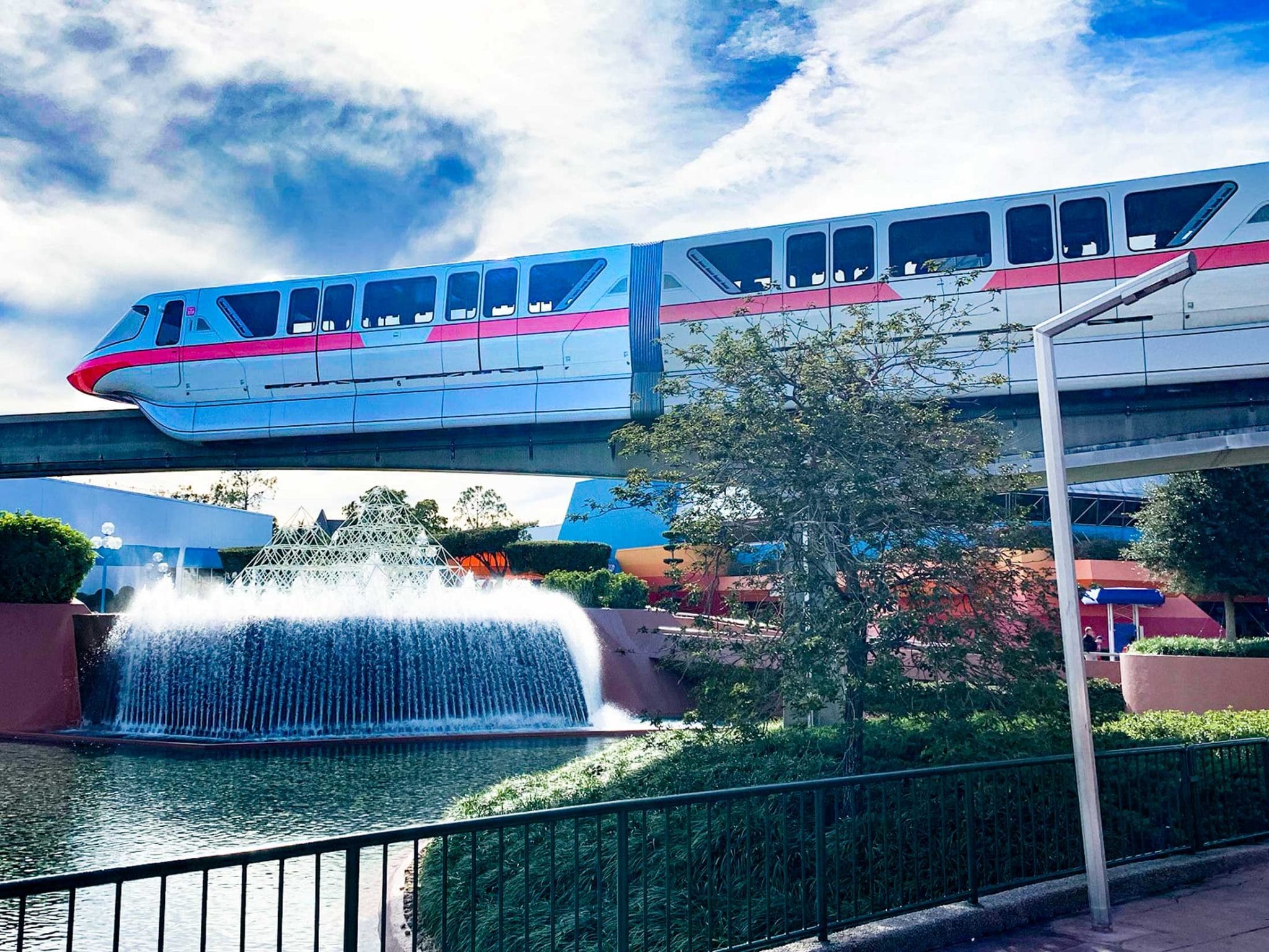 Walt Disney World monorail over EPCOT