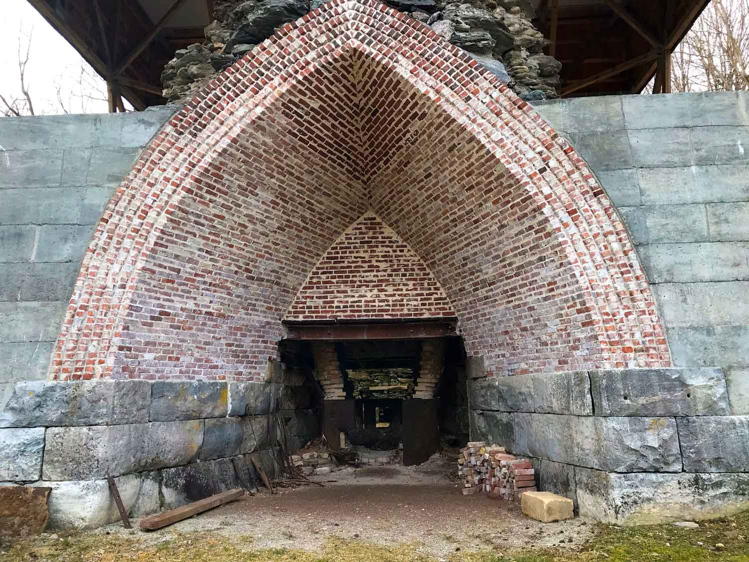 Iron blast furnace at copake iron works