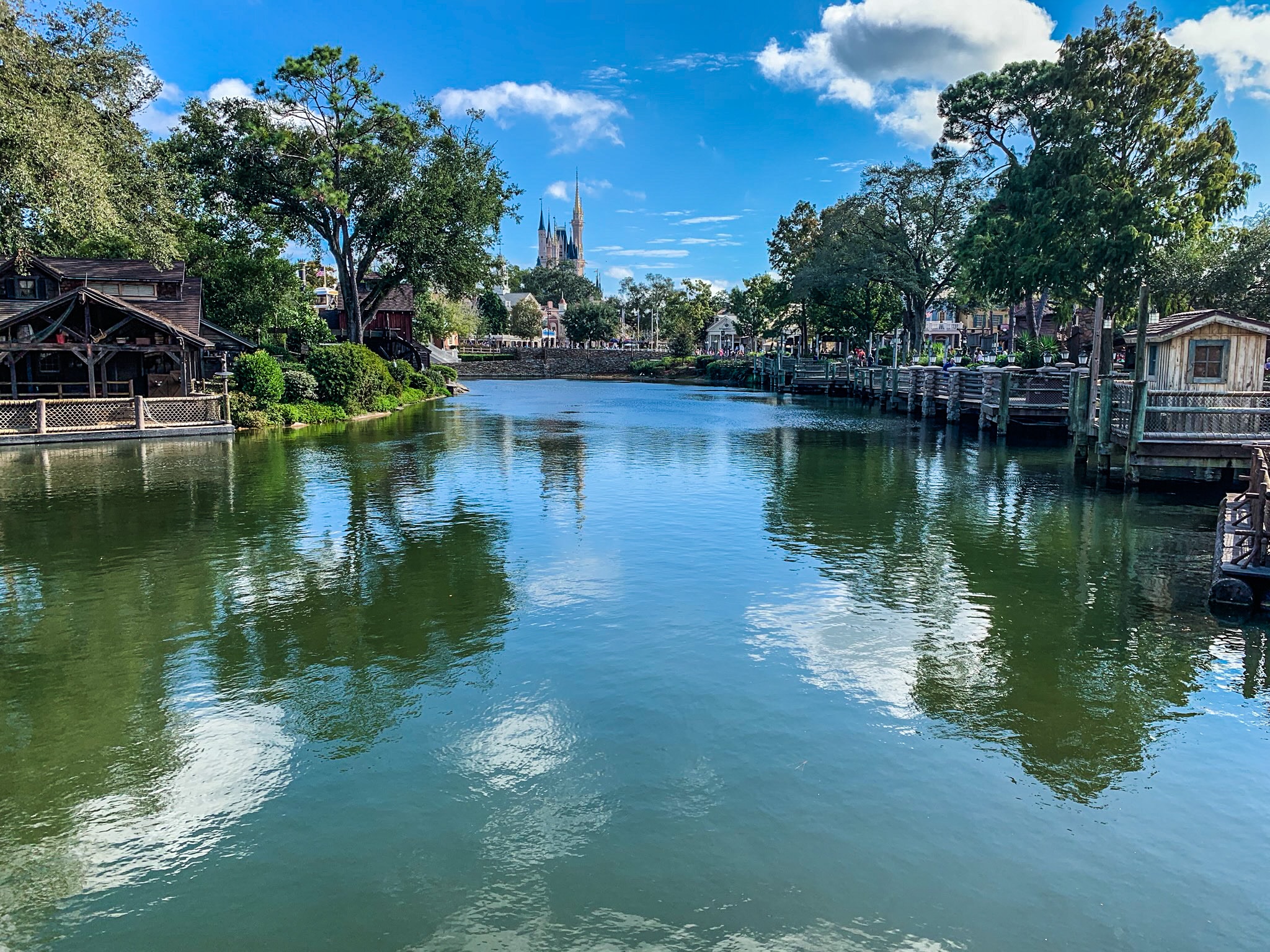 Cincerella's Castle as seen from Frontierland at Disney World