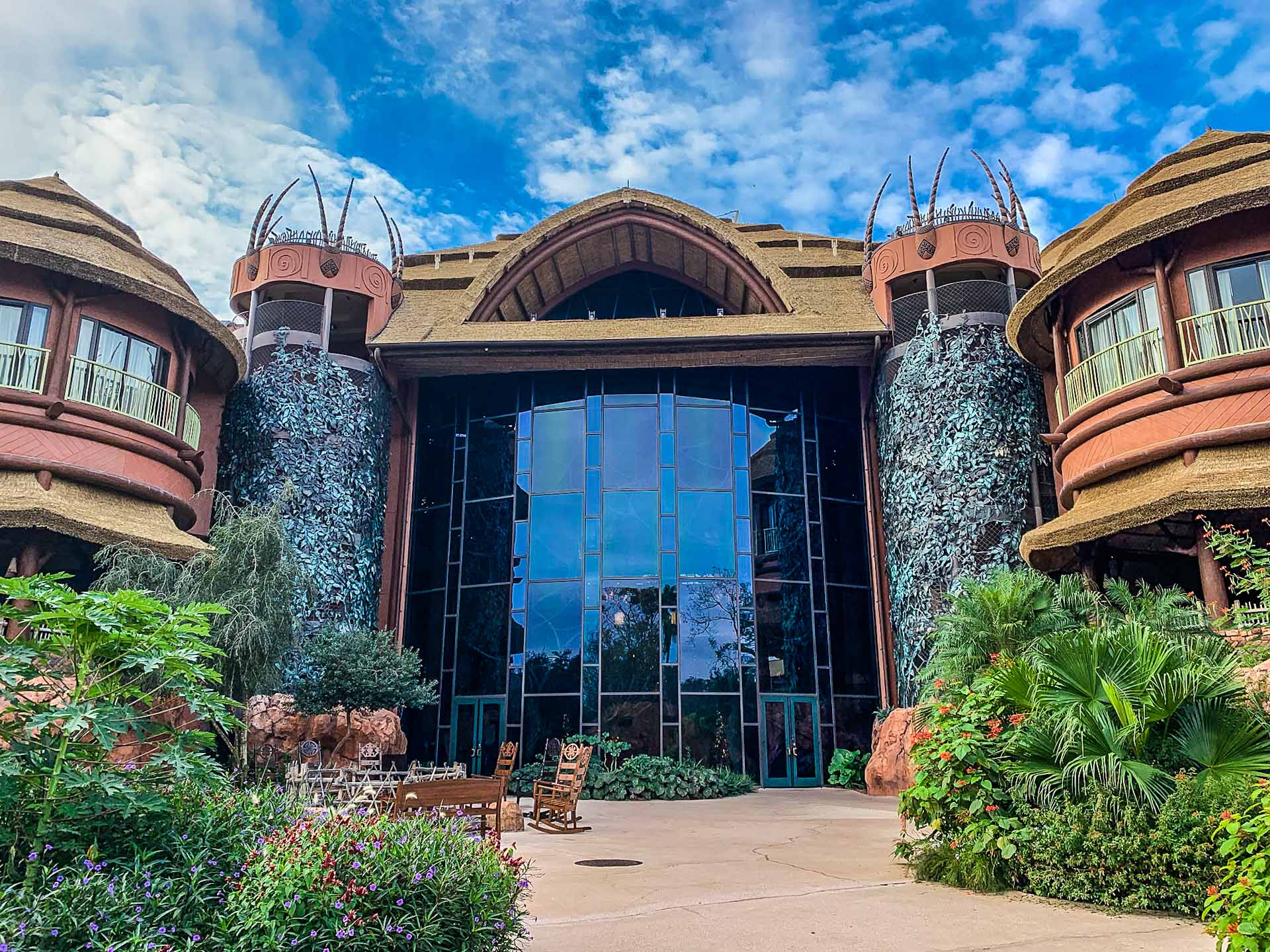 Windows overlooking savanna at Walt Disney World Animal Kingdom Lodge